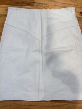 Vintage Yucatan Bay White Leather Pencil Skirt NWT Size 16